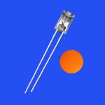 5mm 2Hz 1/6 Duty Cycle 12V Clear Orange Color 600nm 1200mcd 90deg Resistor