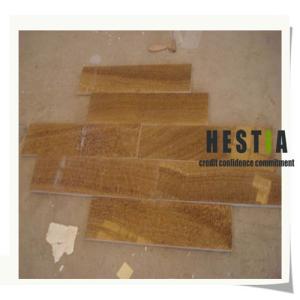 China Yellow Wood Grain Marble Slabs wholesale