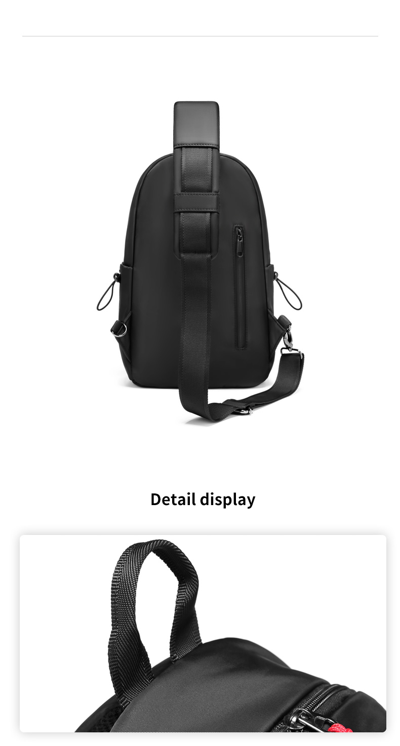 Hot sell wholesale fashion men custom waterproof shoulder bag crossbody chest sling bag