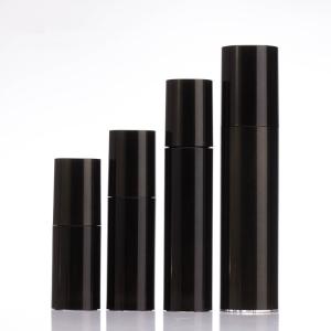 China OEM PET Black Airless Lotion Pump Bottle 15ml 30ml 80ml wholesale