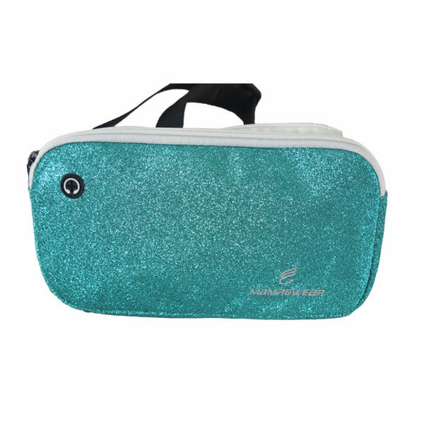 New Style Green Color Fashion Sports Backpack Glitter Sparkle Material