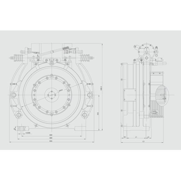 1.75m/S 800kg Load Gearless Traction Motor Machine ISO9001 For Lift