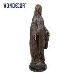 Customized outdoor decoration, life-size Virgin Mary marble pedestal bronze