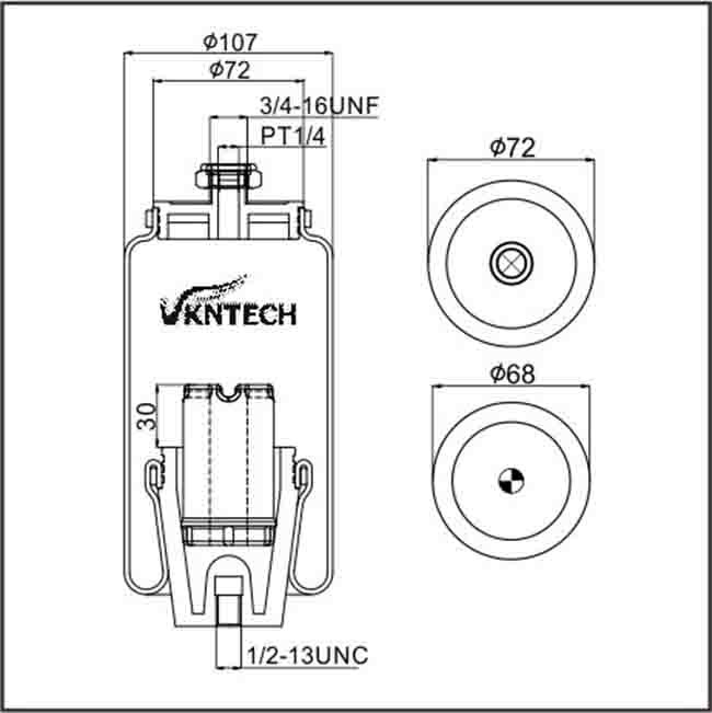 1S4-008 Goodyear Air Bags For Trucks 1102-0040 W02-358-7012 Firestone VKNTECH 1S7012L