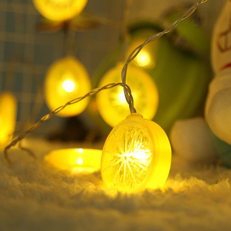 Twinkle Lemon Light String Battery Operated Garland Indoor Wedding Party Christmas Tree Bedroom Holiday Lighting Decoration
