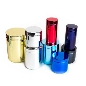 China Chrome Plating Plastic Powder Canister Nutrition Empty Powder Bottles 2000ml wholesale