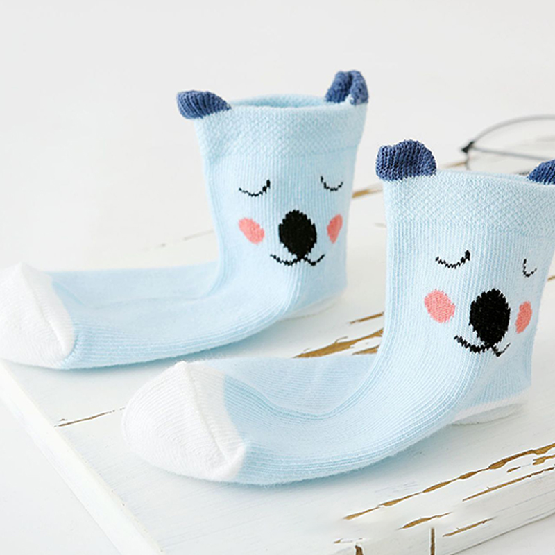 Anti Slip Printed Picture Socks Snagging Resistance For Newborn