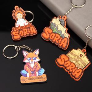 China Customised Soft Pvc Silicone Promotional Keychains Cartoon Anime Key Chains wholesale