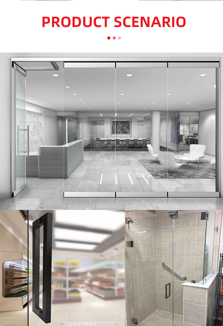 Door Window Handles Stainless Steel Sliding Pull Square Shower Glass Door Handle