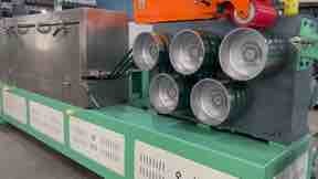 Automatic Winding PET Strap Production Line 9mm-25mm Outputting 1.5 Tons/24H From PET Flakes Or Granules