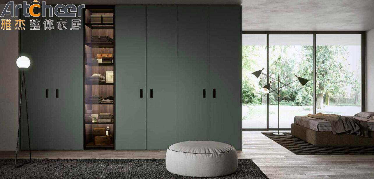 Modern Minimalist Bedroom Wardrobe Cabinet with Simple Design and Cupboard Handles
