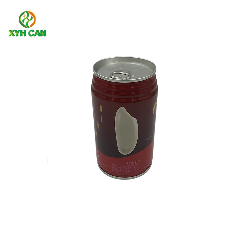 Round Tin Cans for 240ml Beverage 0.19mm Thickness CMYK Printing Custom Logo