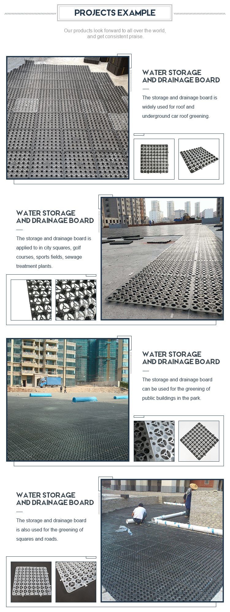 10mm Plastic HDPE Dimple Board For Waterproofing