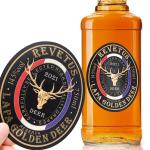 Gold Foil Embossed Wine Bottle Label Custom Adhesive Matte Logo