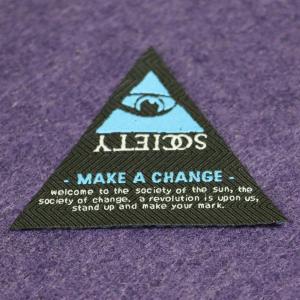 China Customized Woven Apparel Labels Straight Cut Satin Damask , Testex wholesale