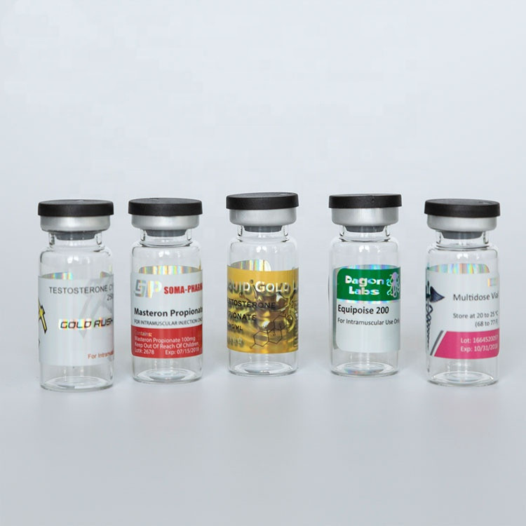 Laser Holographic 10ml Steroid Injection Glass Vial Labels