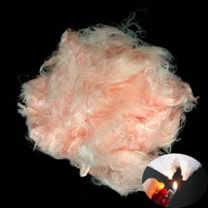 China Lightweight Acrylic Fiber , 2.78Dtex × 51mm Raw Pink Flame Retardant Modacrylic Fibre wholesale