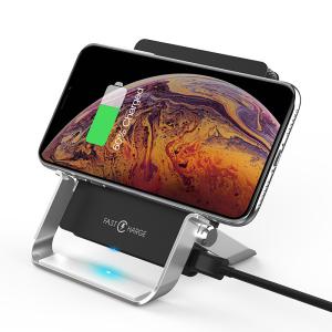 China Qi 10w Wireless Charging Stand Suspension Fast Charge Silk Printing wholesale