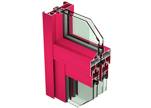 2.0mm Glue Injection Aluminium Window Extrusions Heat Insulation