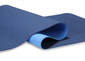 China Gymnastics Lightweight Yoga Mat , Dark Blue Yoga Mat Skid Resistance wholesale