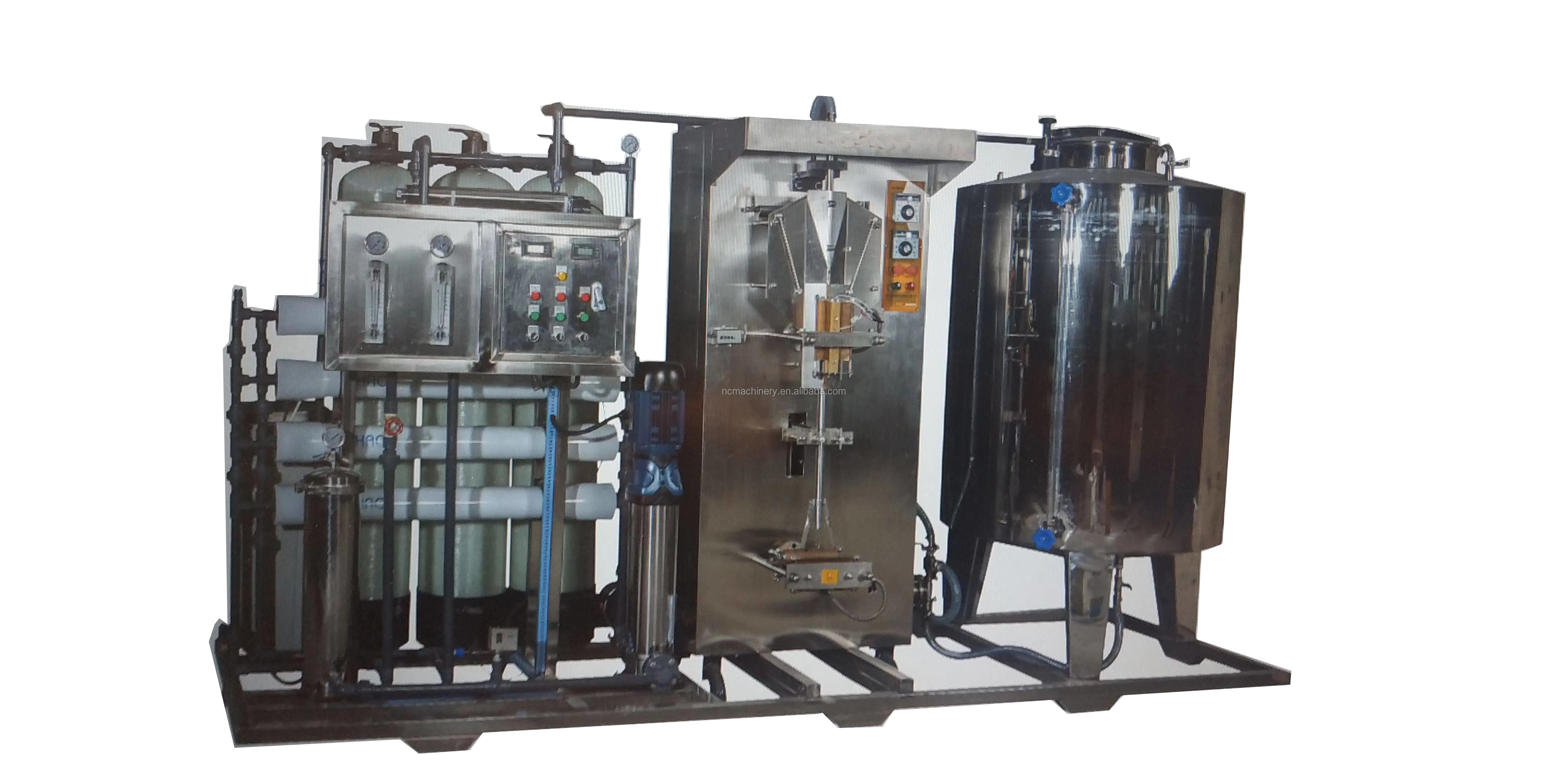 Beverage Packaging Type Bags Full Automatic 2000bph Sachet Water Production Line