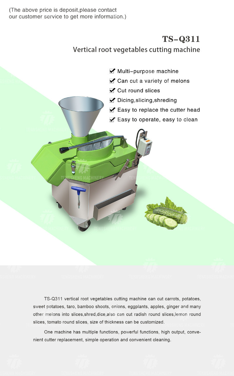 800KG/H Commercial Round Carrot Cutting Machine Fruit And Vegetable Slicer