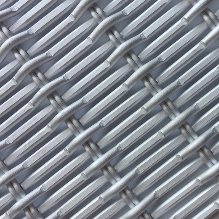 Silver Stainless Steel Architectural Mesh For Customized Building Facade