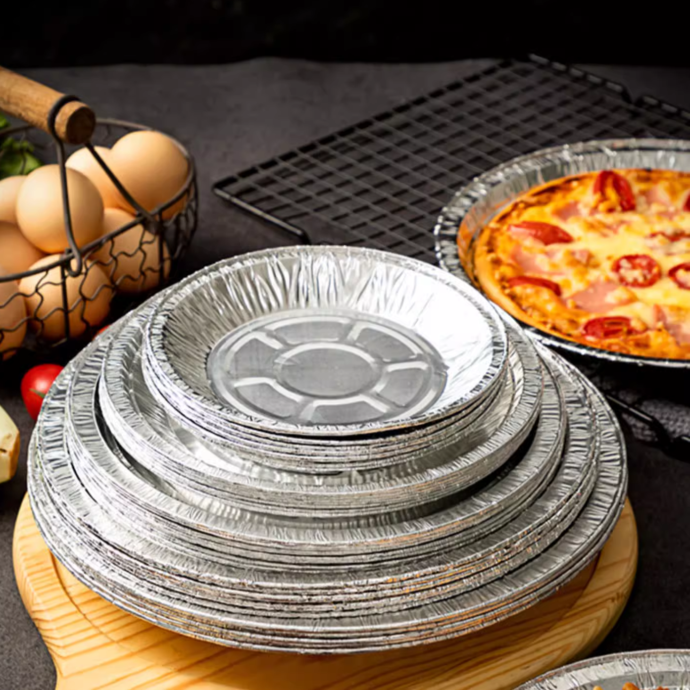Customized Silver Round Disposable Aluminum Foil Pan Perfect for Baking and Roasting
