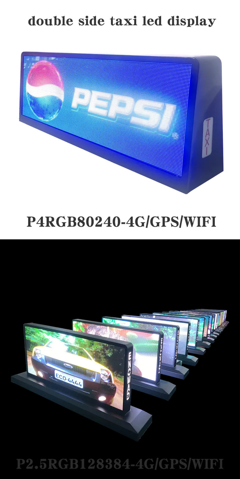 SMD1921 Digital Taxi Roof LED Display full color Advertising Screen