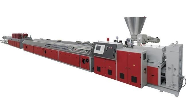 WPC Machine Wood Plastic Composite Decking Hollow Solid Deck Flooring Post Composite Profile Rail Extrusion Production Line