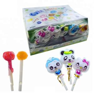 China Cute Cartoon Shape Fruity Lolly Whistle Stick Assorted Flavor Halal Product wholesale