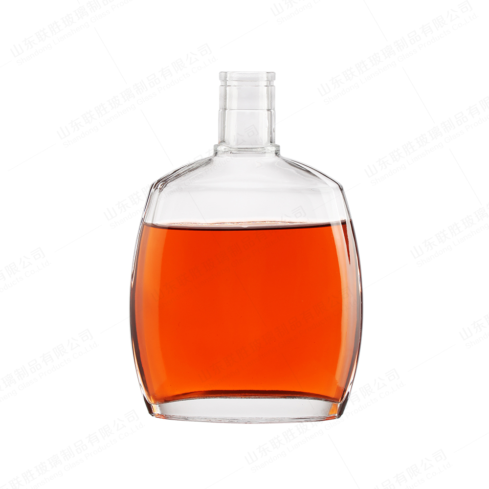 Transparent Glass Tequila Bottle with Gold Lids Large Size and Base Material Glass