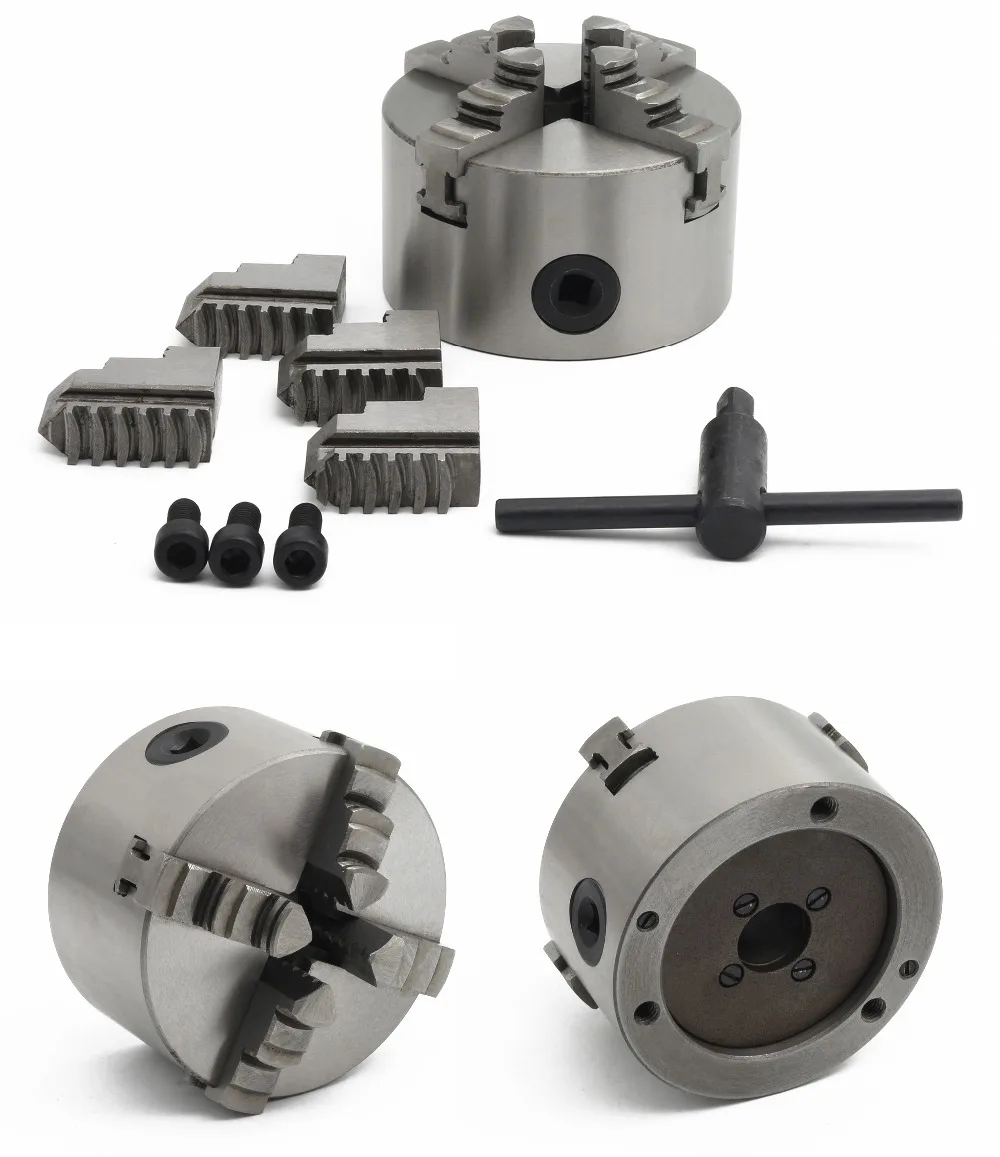 4 Jaws K12-100mm Manual Self Centering Chuck CNC Lathe Chuck RATTM MOTOR