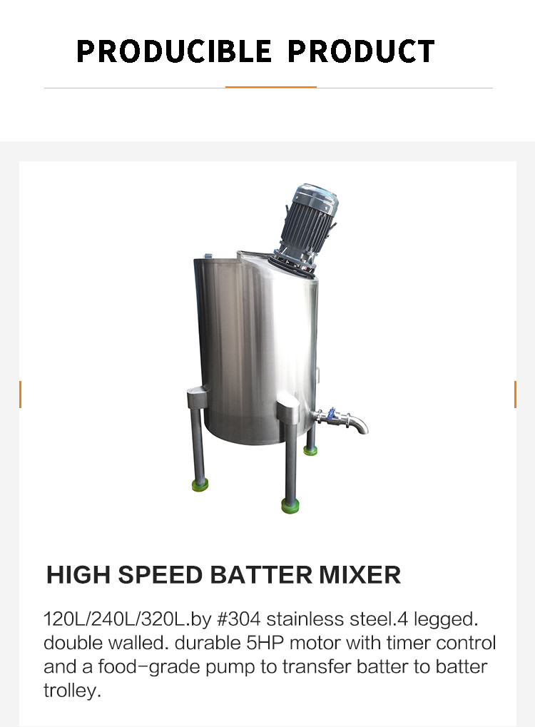 320L 304 High Speed Food Mixing Machine Touch Screen Semi Automatic