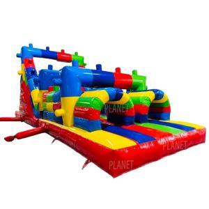 China Commercial Kids Adults PVC Inflatable Obstacle Course For Rental wholesale