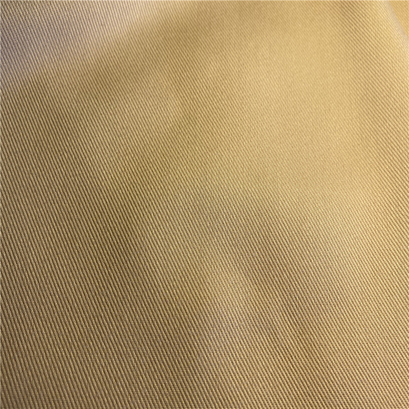 Soft Peached Khaki 150GSM Polyester Spun Yarn Fabric For Women's Blouses and Uniforms