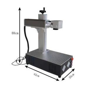 China 20W 30W Mini Mopa Fiber Laser Marking Machine Jewelry Laser Cutting Engraving Machine wholesale