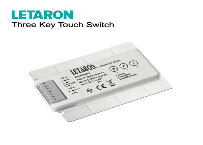 CCT Bathroom Mirror Touch Switch , Three Keys Touch Activated Light Switch