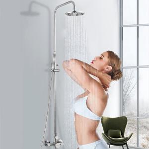 China Wall Mounted Stainless Steel Bathroom Shower Brushed Durable Eco Friendly wholesale