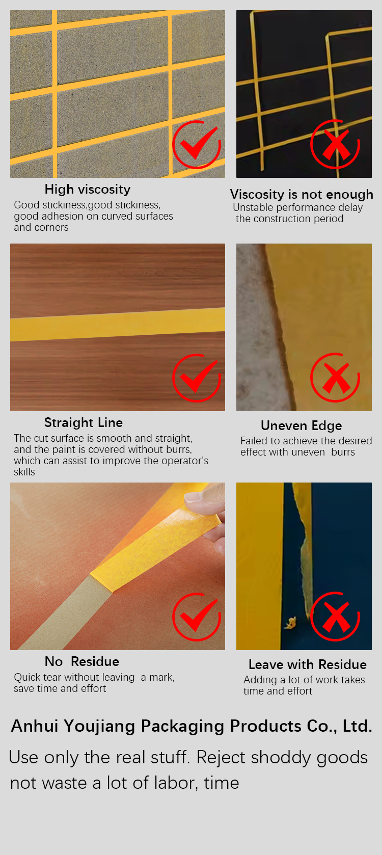 Automotive Painting Shield Protection Washi Masking Paper Tape with Custom Thickness