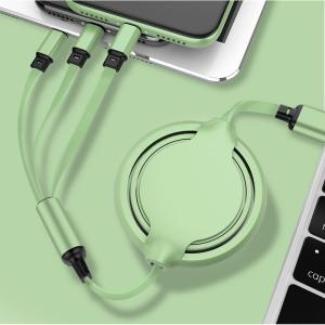 China Telescopic ABS 3 In 1 Mobile Phones Accessories Charging Cable wholesale