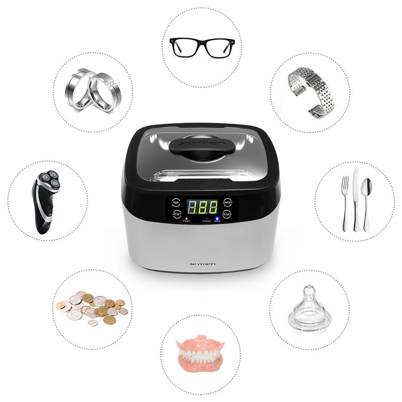Skymen JP-1200B 1.2L Ultrasonic Cleaning Machine Bath 60W For Medical Disinfection