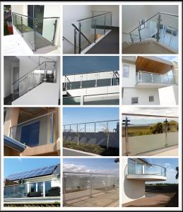 China Safety Tempered Glass Balcony Grill Balustrade Modern Design For Home Commercial wholesale