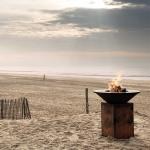 Wood Burning Weathering Steel Outdoor Cooking Grills 100cm For Barbecue