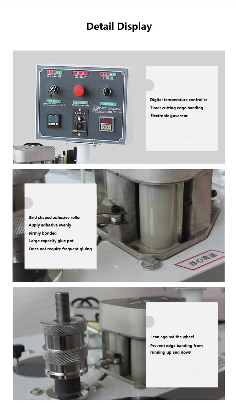Air Pressure 0.5-0.8Mpa Touch Screen Folding Arm Edge Banding Machine Easy Operation