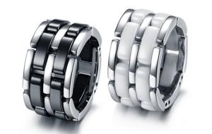 China Between creative titanium steel ceramic ring single deformable ceramic ring wholesale