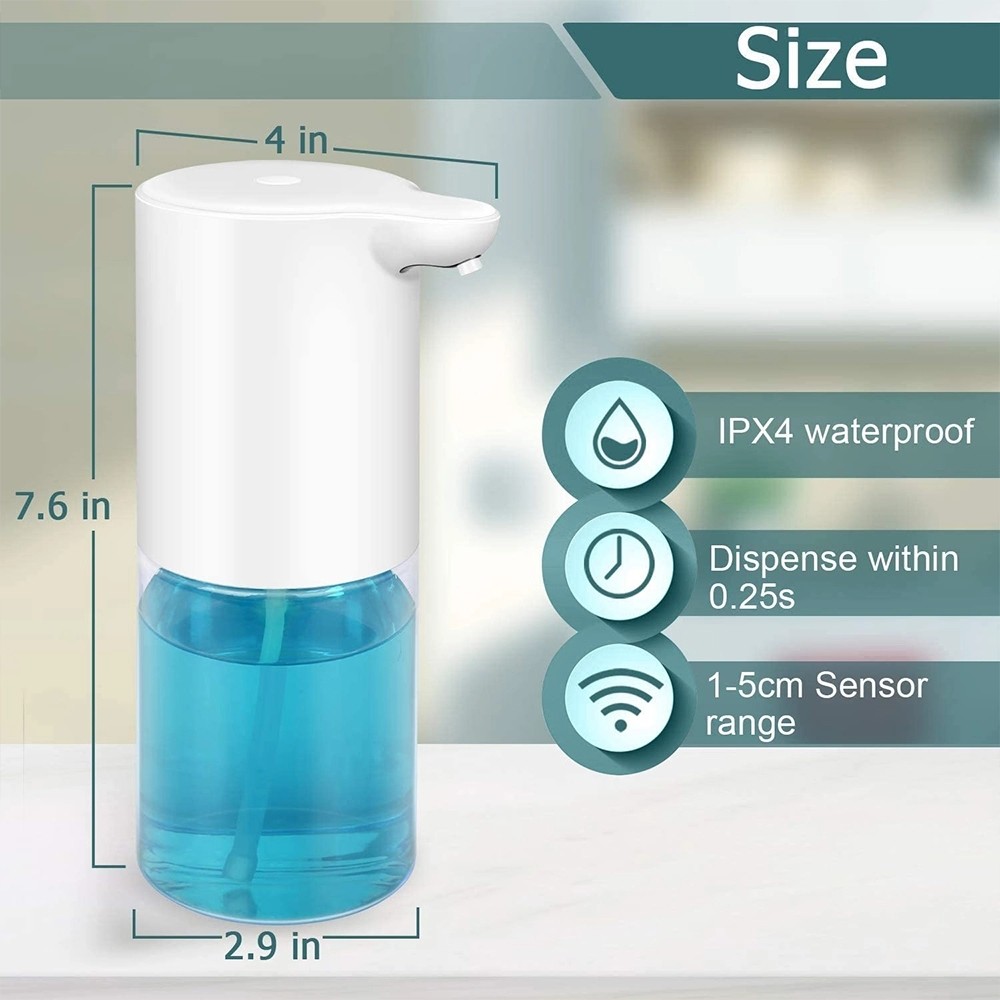 Bathroom Portable Standing Sensor Touchless Non Contact Rechargeable Automatic Hand Sanitizer Foam Soap Dispenser