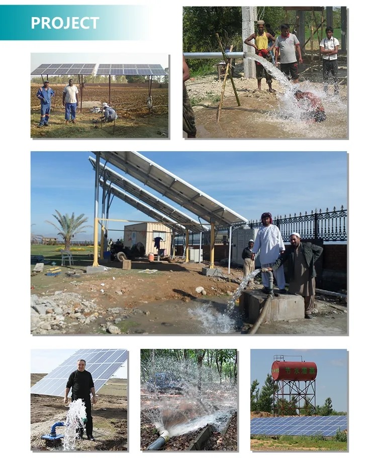 Mppt Controller Agriculture Solar Powered Water Pump IP68 With Solar Panels