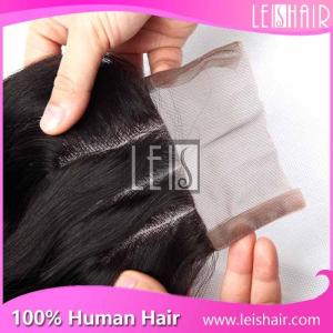 China new fashion cheap three parting lace closure 4*4 wholesale