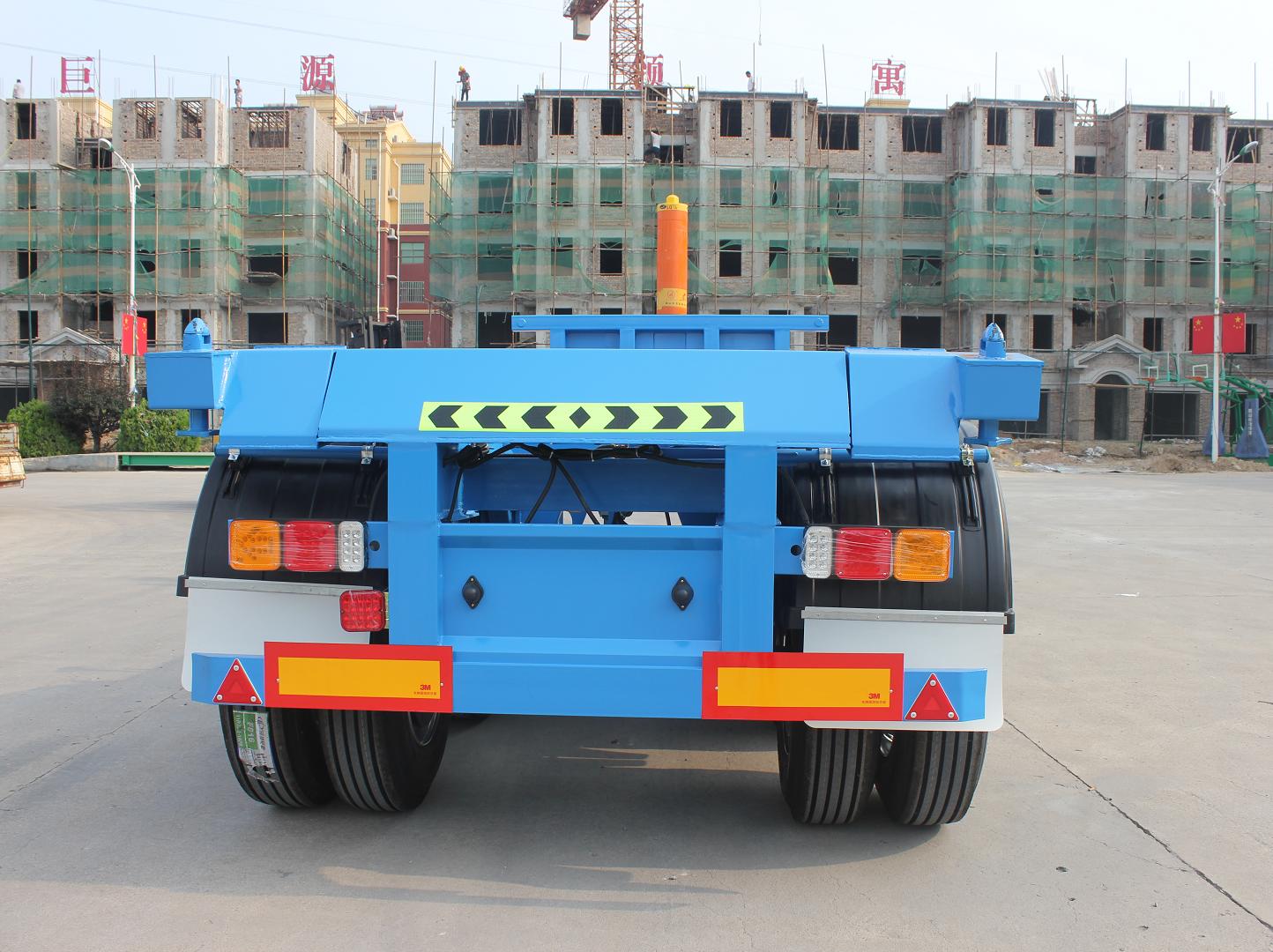 20ft Container Skeleton Dumping Semi Trailer 7700*2500*3070 mm Mechanical Suspension
